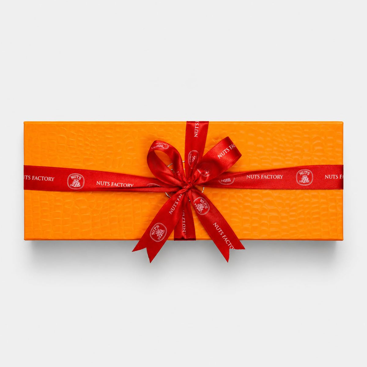 Nuts Factory Luxury Chocolate Covered Nuts & Treats Collection Box, Orange Edition Compact Size, 8 Gourmet Selections, Premium Chocolate Gift