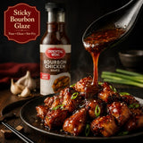Oriental Wok Bourbon Infused Chicken Sauce, Authentic Kentucky Bourbon, Savory & Sweet Blend, Ideal for Chicken, Seafood & other Meats, 14 oz (1 Pack)