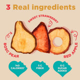 RIND Snacks | Straw-Peary | Strawberry, Apple, & Pear | Dried Fruit Superfood | Chewy Snack | No Sugar Added | All Natural | High in Fiber | Gluten