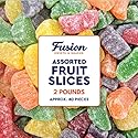 Assorted Fruit Slices Jelly Candy 2 Pound Bulk Bag of Old-Fashioned Sugar-Dusted Gum Drops, Jelly Fruit Mix, Nostalgic Soft Gems for Gifts & Bowls