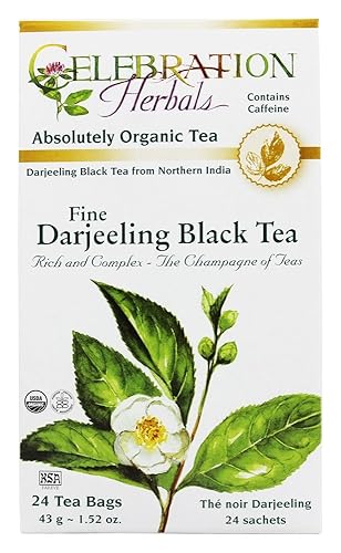 Celebration Herbals Organic Fine Darjeeling Black Tea - 24 Herbal Tea Bags