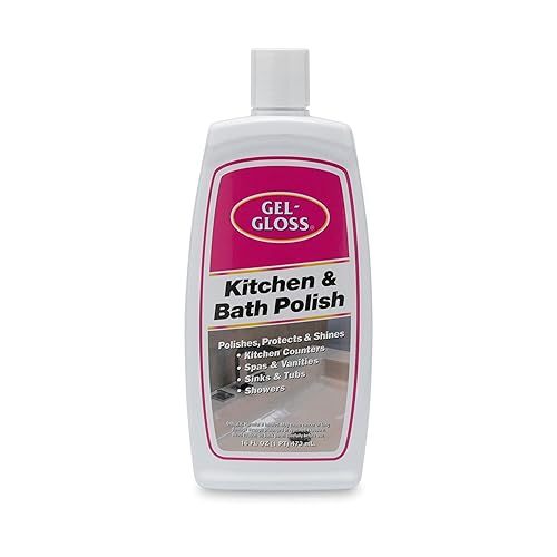 Gel-Gloss Home Kitchen & Bath Polish | Carnauba Cleaner Wax Formulation | Removes Water Spots, Light Scratches & Stains | Restores Color & Shine |