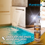 Nanotech Surface Solutions Anti Slip Stone -Reduces Slip & Fall Accidents Due to Wet Floors- Interior Exterior- Works in Minutes- For Travertine