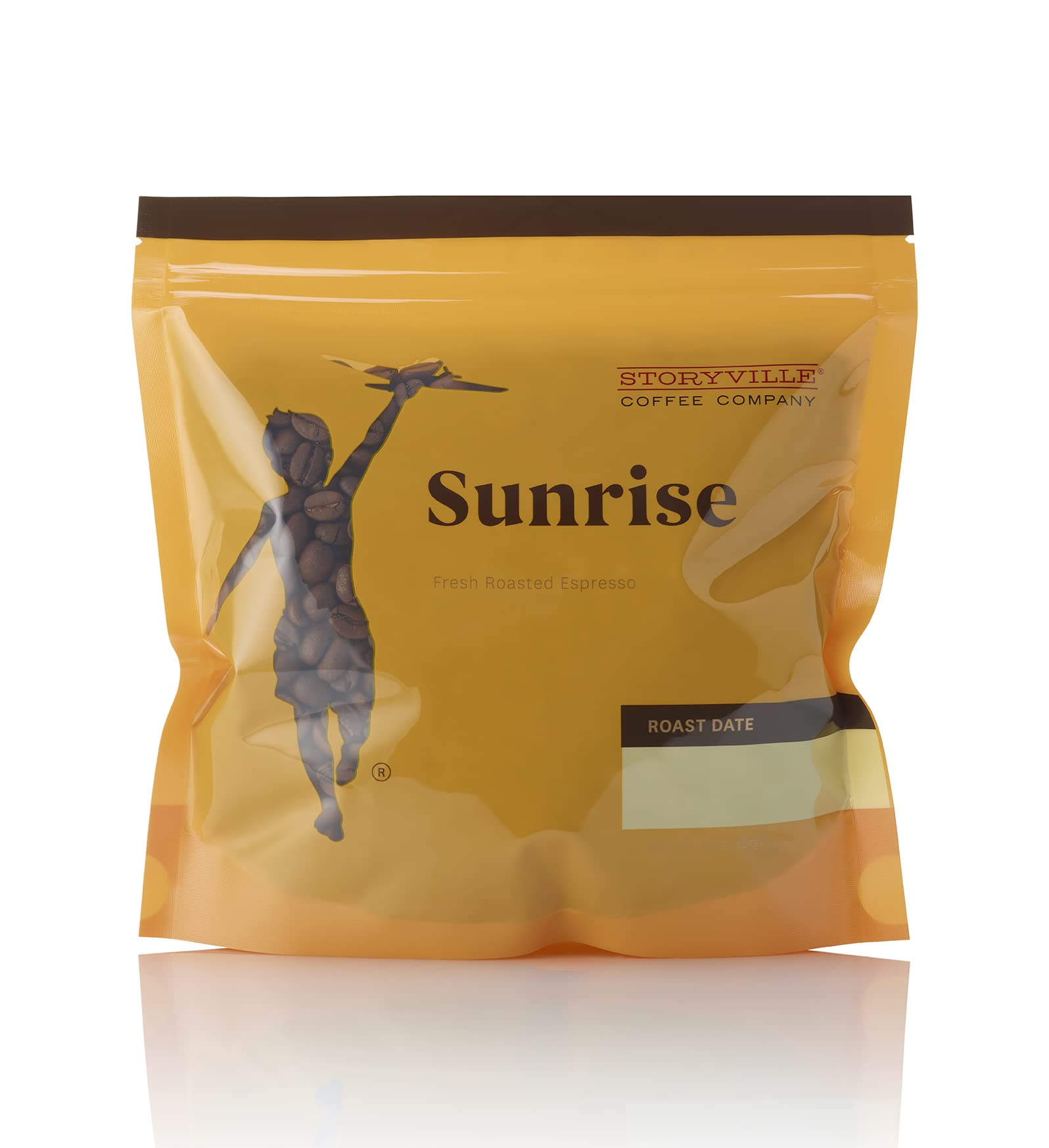 Storyville Coffee Sunrise Espresso Blend, Premium Medium Roast Whole Bean Coffee, Chocolate & Caramel Notes, Fresh Roasted, 8 oz Bag