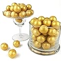 Color It Candy Shimmer Gold 1 inch Gumballs 2 Lb Bag - Perfect For Table Centerpieces, Weddings, Birthdays, Candy Buffets, & Party Favors.