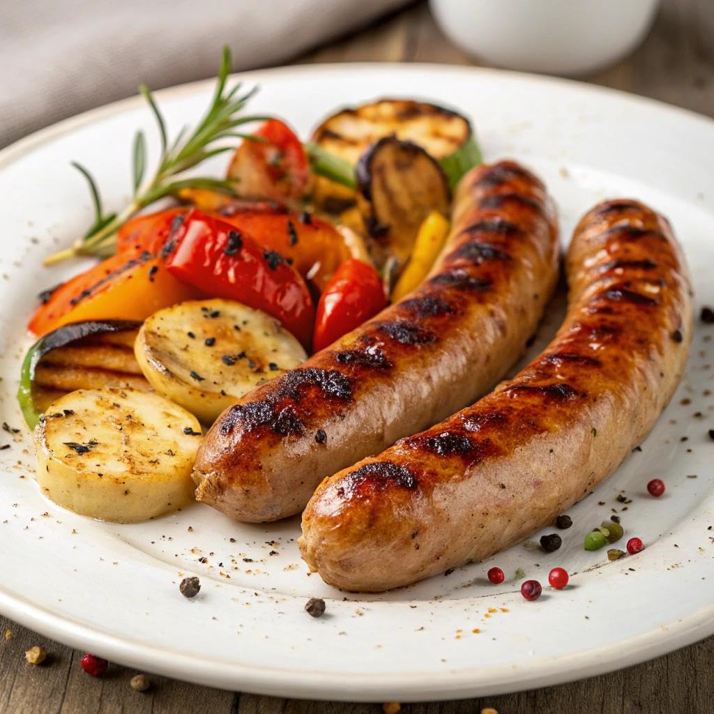 Amylu Foods Cacio e Pepe Chicken Sausage, Natural Ingredients, 17g of Protein, GAP Certified Chicken Raised with No Antibiotics, Fully Cooked