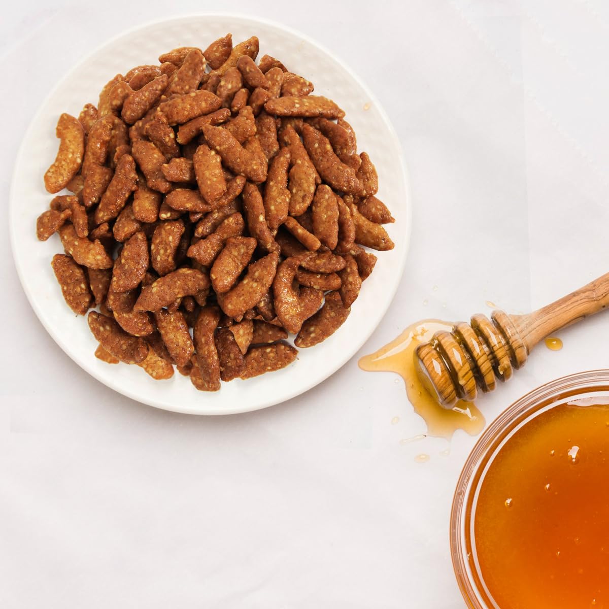 Sesame Sticks Snack, Honey Roast Flavor. Delicious and Fresh Local Honey Roasted Snacks with the Perfect Mix of Sweet and Salty Flavor for Midday