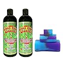 Green Piece® Magnetic Glass Cleaner Kit (Made in USA) - 2 Bottles of 16 oz Glass Cleaner with Purple Magnet Scrubber for Easy Grime Eco-Friendly
