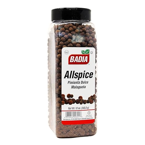 Badia Allspice Whole, 12 oz - Warm & Fragrant Spice with Notes of Cinnamon, Nutmeg & Clove - Perfect for Baking, Cooking & Pickling