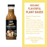 Ocean's Halo Ginger Sesame Vinaigrette & Marinade - Organic, Vegan, Soy-free (2 Pack)