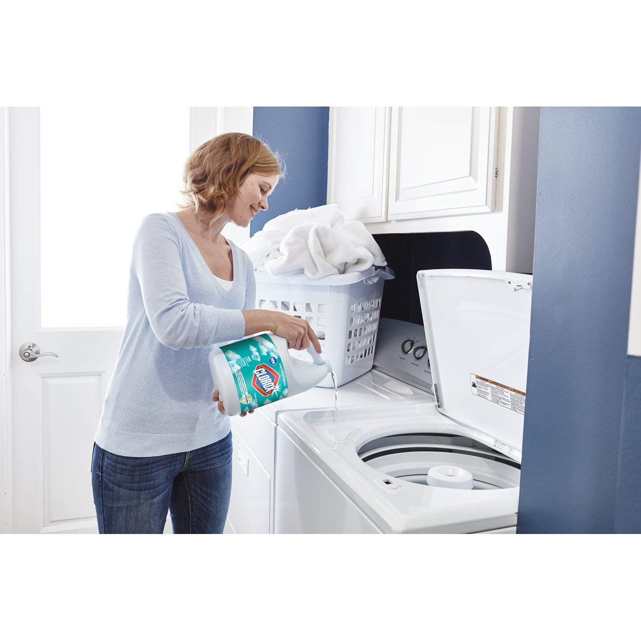 Clorox Splash-Less Bleach, Clean Linen Scent, 55 Ounces, 2 Pack (110 Ounces Total), Real Bleach Made Simple™