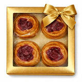Gaduation Food Gift - Cinnamon Buns Gift Basket - Fresh Baked Cherry Cinnamon Rolls - Gourmet Bakery Gift Box for Dad - Sweet Soft Delicious Treat