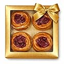 Gaduation Food Gift - Cinnamon Buns Gift Basket - Fresh Baked Cherry Cinnamon Rolls - Gourmet Bakery Gift Box for Dad - Sweet Soft Delicious Treat