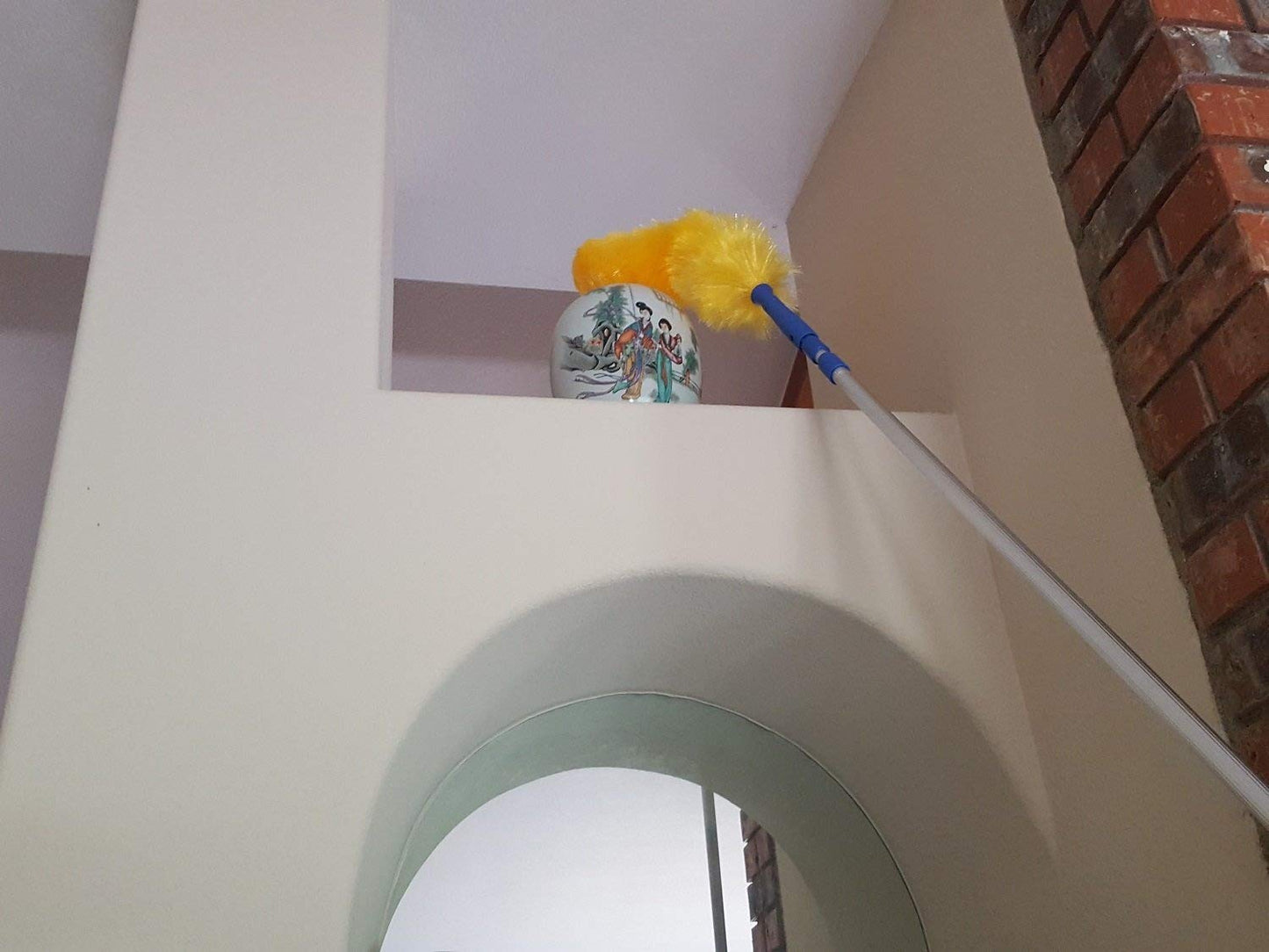 18 Foot Extension Rod & Duster, Micro Fiber Duster, Cobwebs, Pest Control Duster, Computer Duster, Static Duster, Plus Bonus 5 Micro Fiber Cleaning