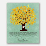 Lucky Tusk Thank You Gift For Parents Personalized Gift For Mother of Groom or Bride Family Wedding Poem Tree Gift For Mom and Dad #LT-1104,