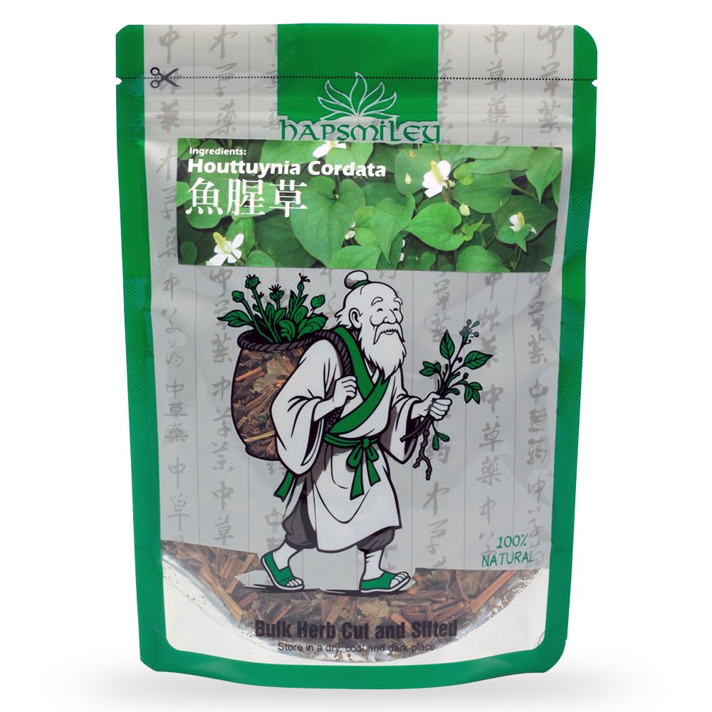 Hapsmiley Houttuynia Cordata Tea (Dokudami/Yuxingcao/???/???) 100% Newly Harvested Dried Loose Leaves 2 Oz (60 g)