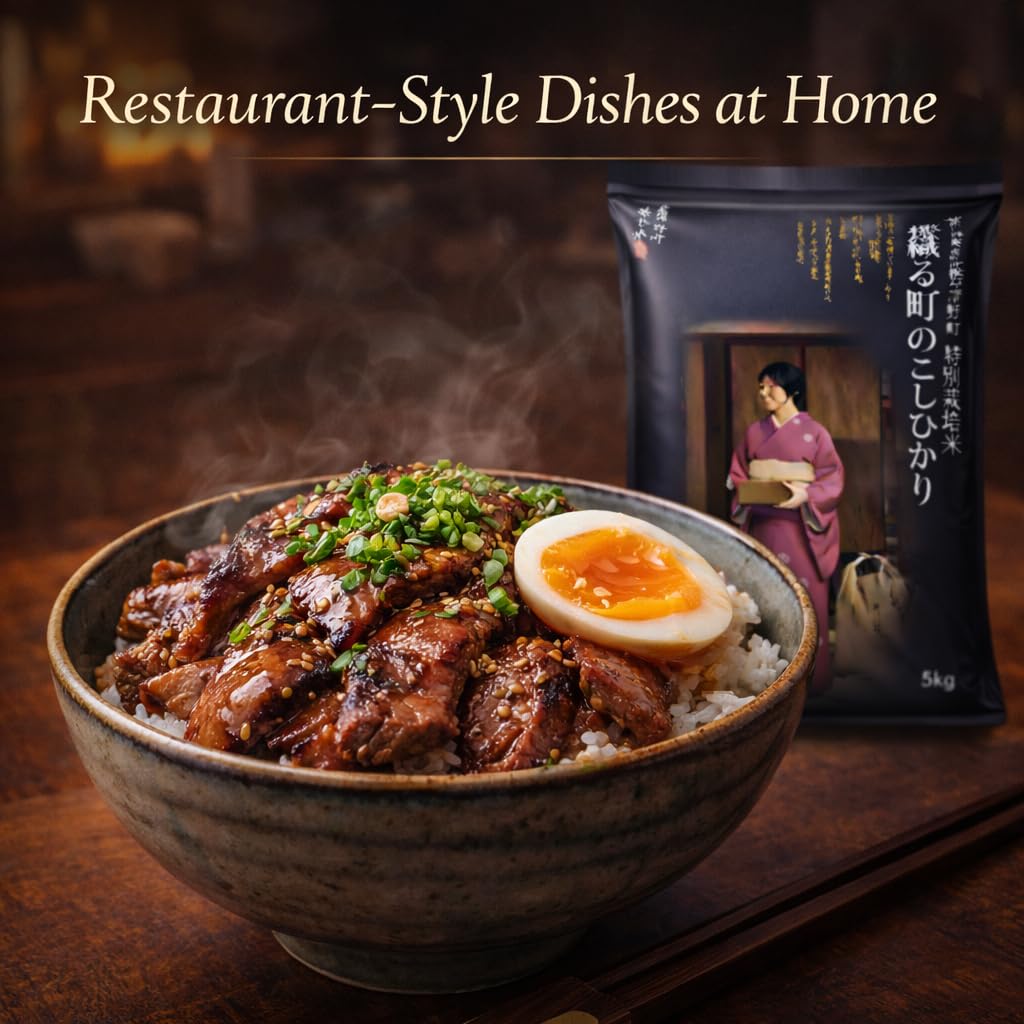 Koshihikari Sushi Rice from Kyoto - Premium Japanese Short-Grain Rice from West Japan, Naturally Cultivated with Reduced Pesticides & Fertilizers - The Choice of Award-Winning Chefs - Limited Edition - 11 lb Bag