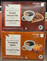 Barissimo Maple Pecan Pie & Pumpkin Spice Ground Cup Light Roast Coffee 4.02oz 114g (Two Boxes)