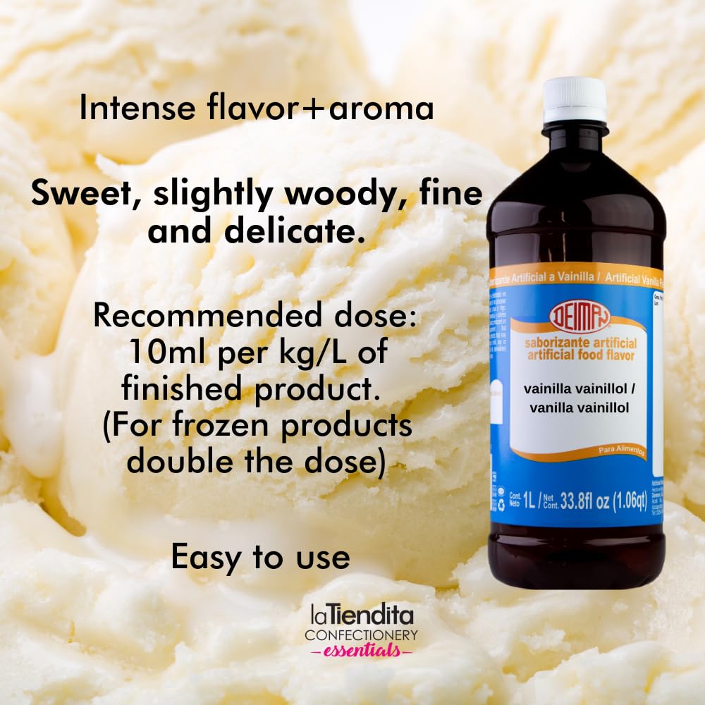 Deiman Artificial Food Flavoring Vanilla Vainillol Essence(33.8 fl oz)