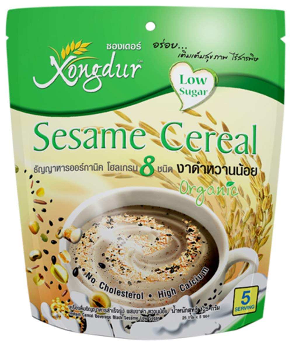 2x125g Black Sesame Cereal 8 Whole Grains Organic Drink Mix Vegetarian Low Sugar
