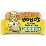 Bobo's Lemon Poppyseed Oat Bars, Simple Ingredients, Whole Grain Oats, Plant Based, Gluten Free Breakfast Bars, Non-GMO, Healthy Snacks for Adults