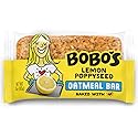 Bobo's Lemon Poppyseed Oat Bars, Simple Ingredients, Whole Grain Oats, Plant Based, Gluten Free Breakfast Bars, Non-GMO, Healthy Snacks for Adults
