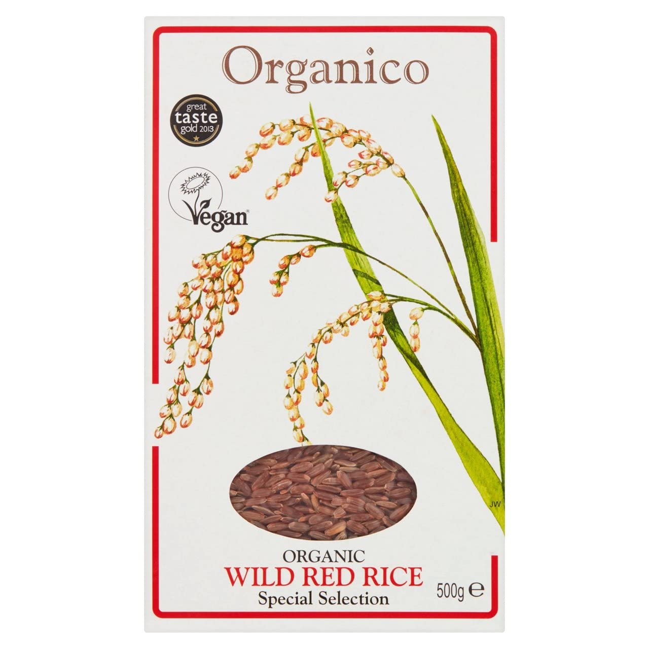 Organico Wild Red Rice Wholegrain 500g - Pack of 2