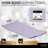 Dinner Napkins Disposable Guest Towels, Lavender Beverage Napkins Soft and Absorbent Paper Napkins Dinner Size for Party, Wedding, 8” x 4.5” 2 Ply