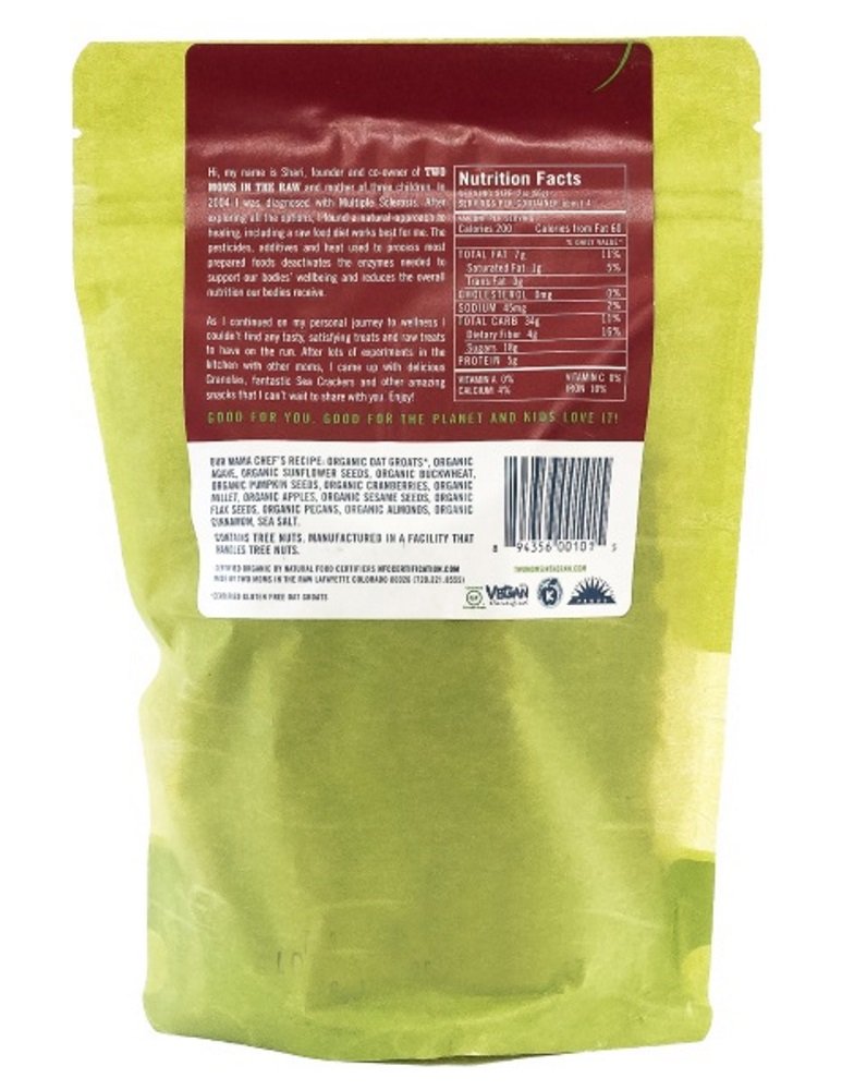 2 MOMS IN THE RAW GRANOLA CRANBRY, 8 OZ