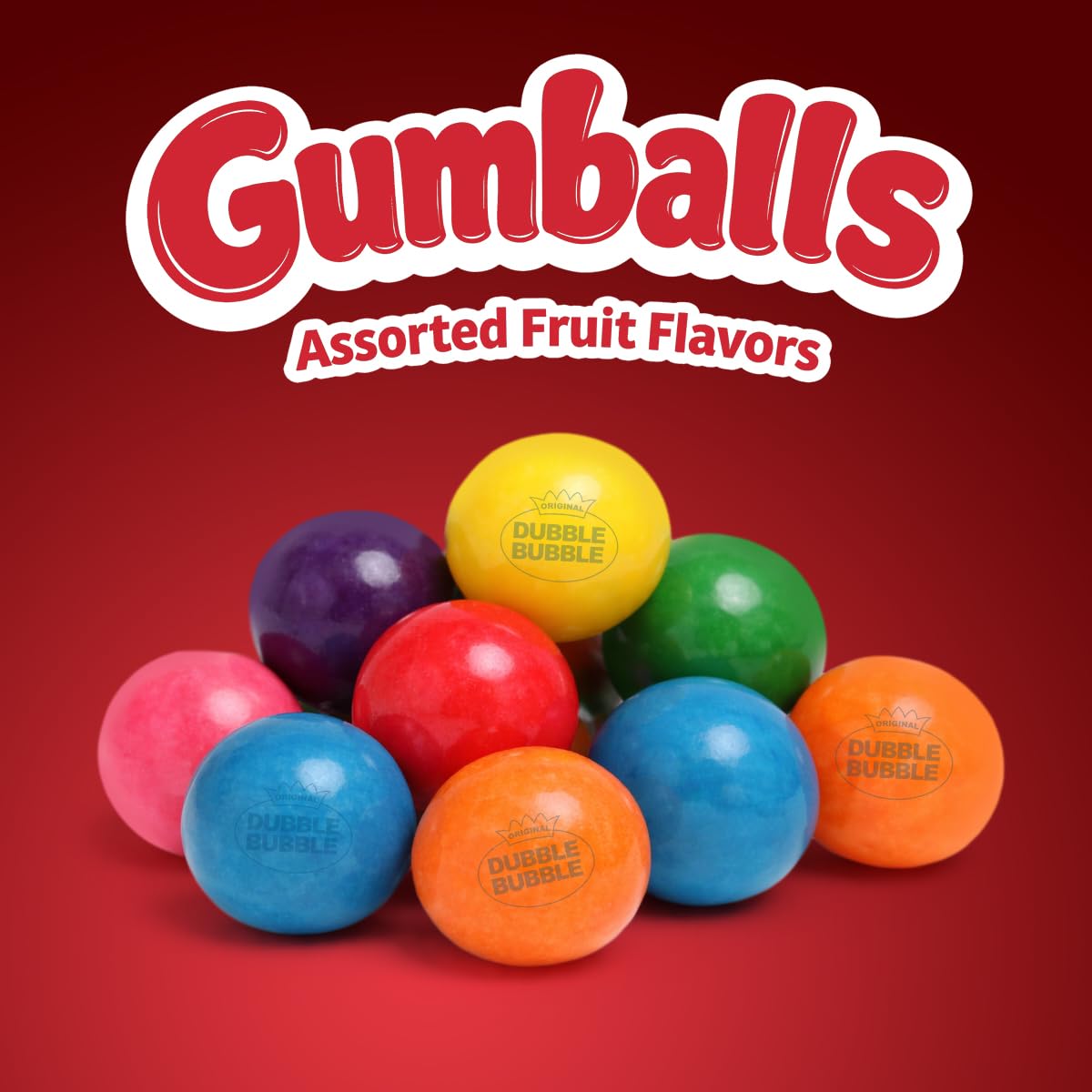 Bulk 1 inch Gumball Machine Refills - 1.5 lb Assorted Fruit Bubble Gum Balls - For Gumball Machines, Parties, and Candy Buffets - Original Flavor