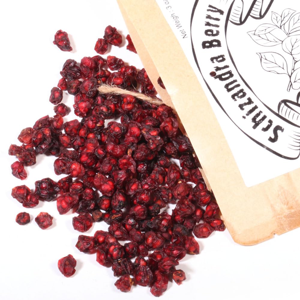 EidolonGreen [China Medicinal Herb] Dried Schisandra Berries (Schisandra/Wuweizi/???) - 100% Natural Five-Flavor Fruit Herbal Tea, 3 oz (88g)