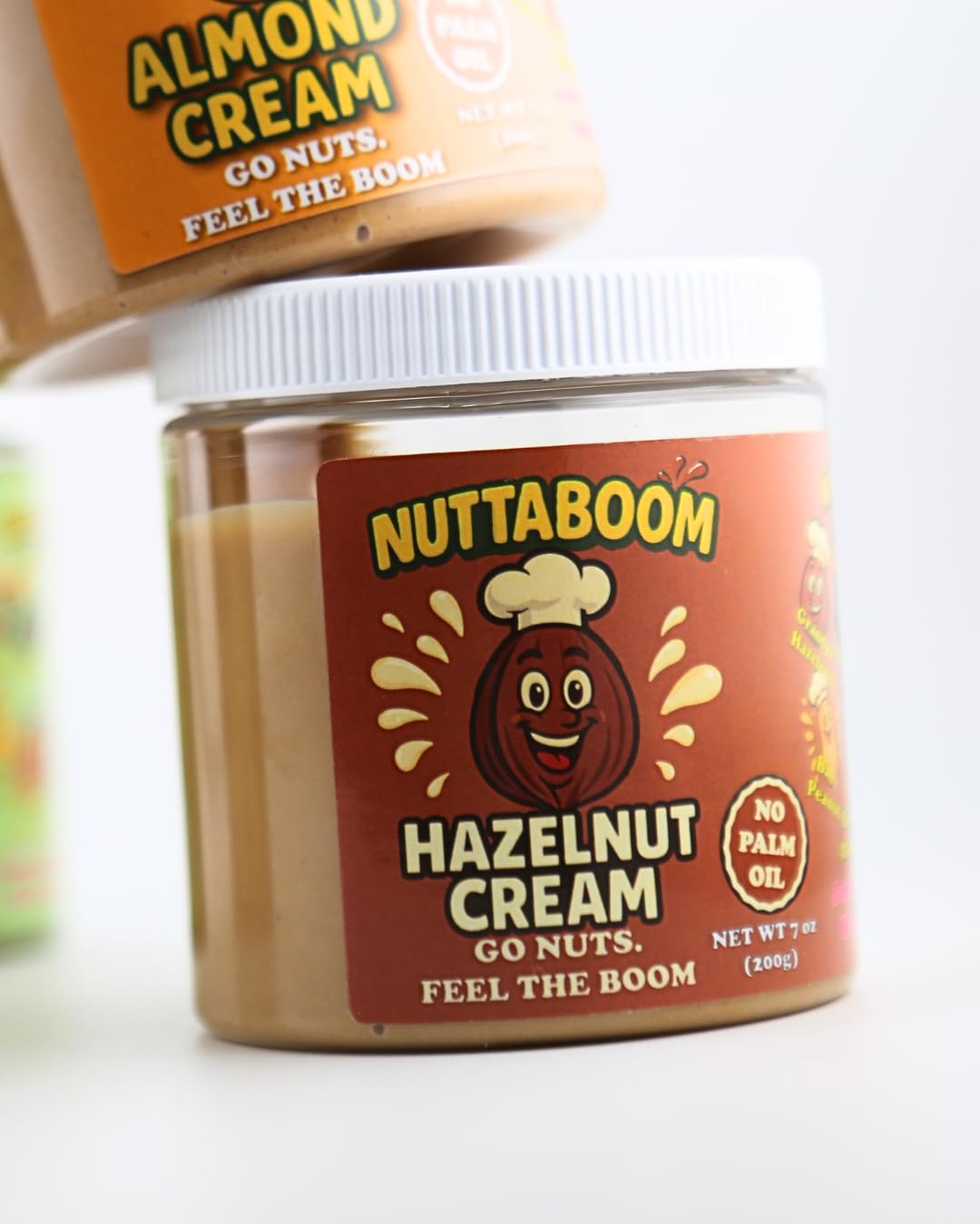 Hazelnut Cream Spread - Nuttaboom - Natural Nut Butter with Shea Butter & Organic Coconut Oil, No Palm Oil, Healthy Bread & Toast Spread, Made in USA