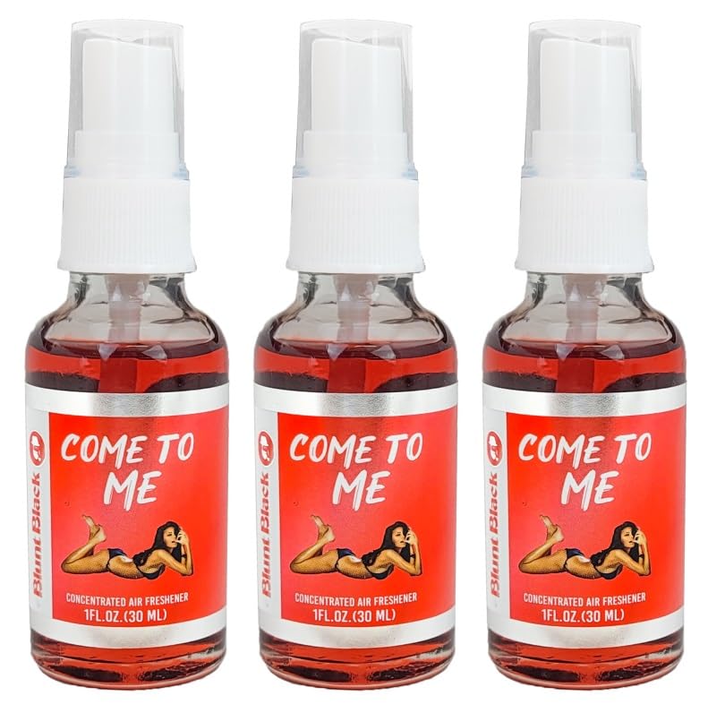 Blunt Black Concentrated Air Freshener Spray 1 oz. Glass Bottle - Come To Me Scent 3-Pack
