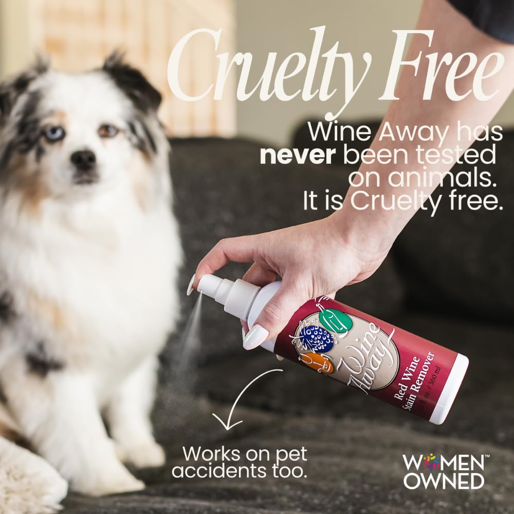 Wine Away Red Wine Stain Remover, 12oz - Removes Wine Spots, Perfect Fabric Upholstery & Carpet Cleaner Spray Solution, Spray on Stain Wash & Resolve