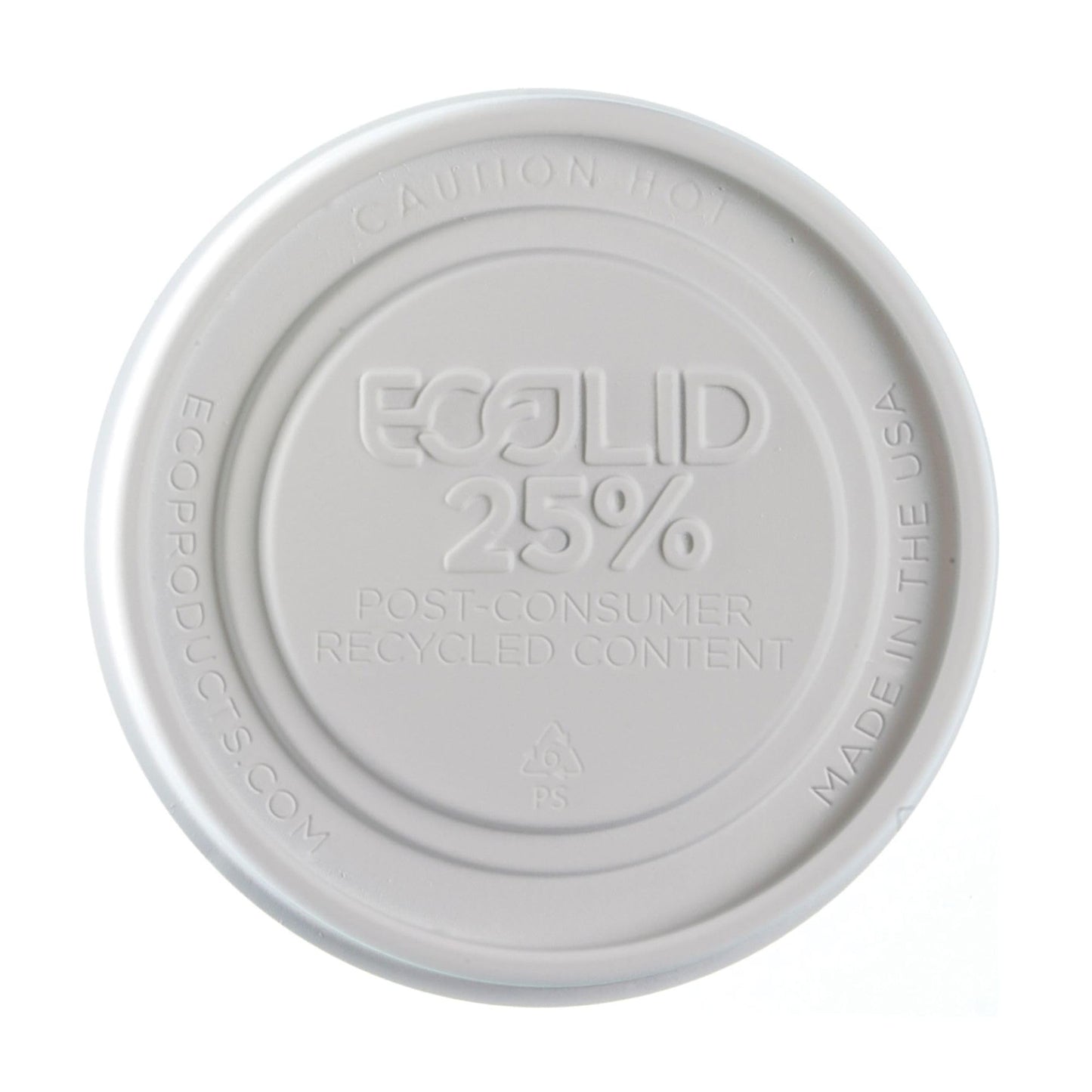 Eco-Products Recycled 12-32oz Food Bowl Recycled Lids, Case of 500, Dome Covers, Fits 12-32oz Round Paper Containers, Hot or Cold Foods, 100% Recycled