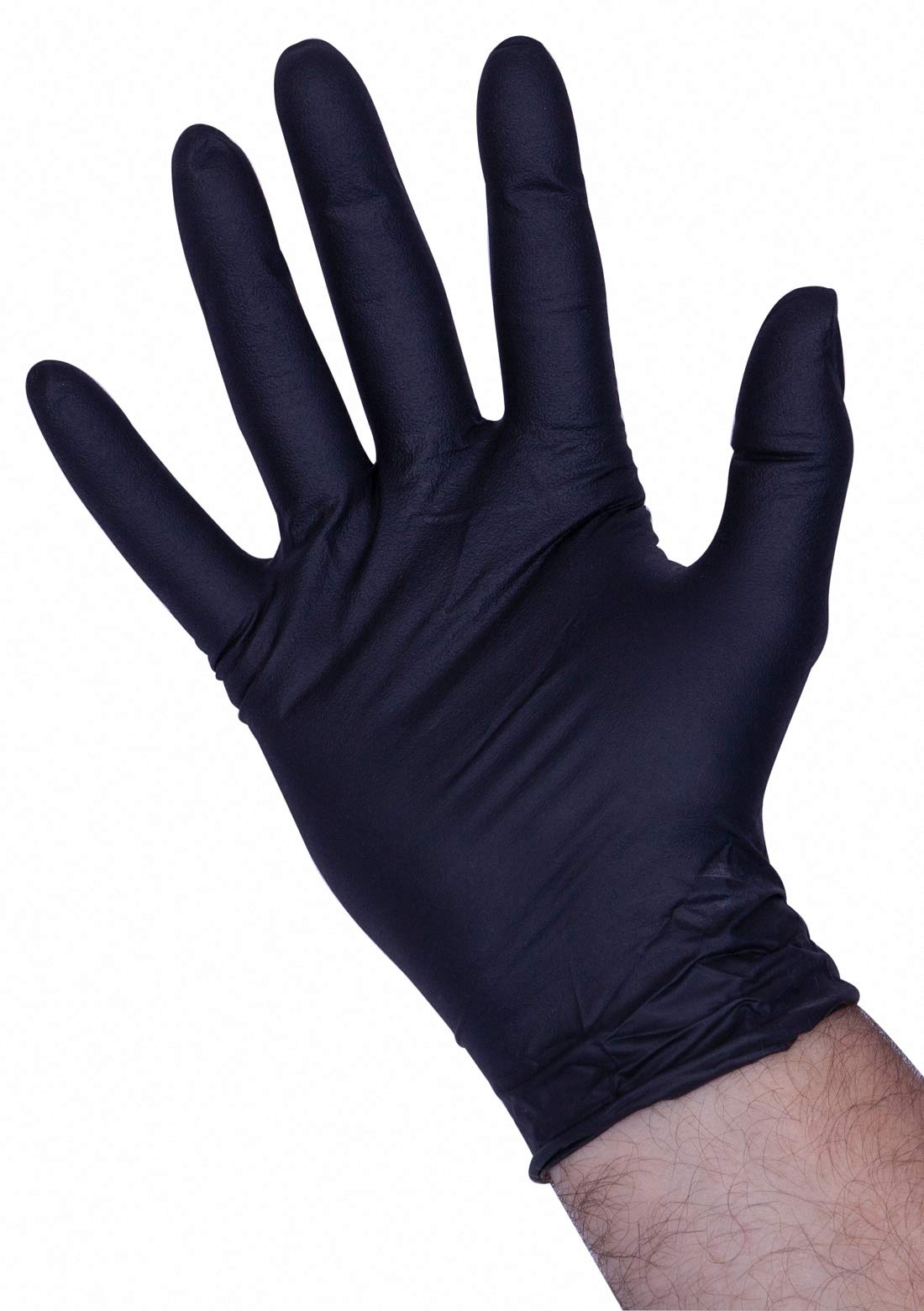 Premium Guard - Nitrile Gloves - Disposable, Powder Free, Latex Rubber Free, 5 mil, Black Nitrile Gloves, 100 gloves per Box, Size - Large