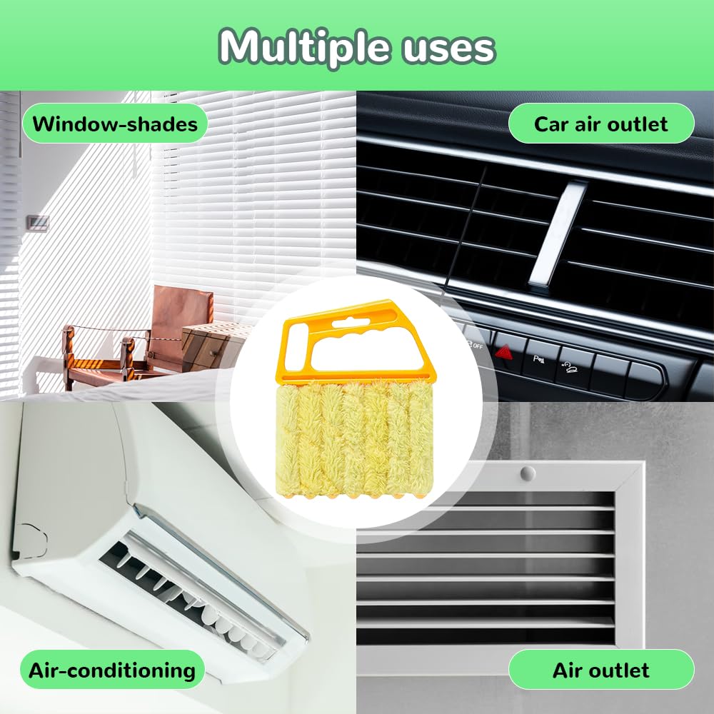 Blind Cleaner Tool, Detachable Window Blind Cleaner Duster Tool, 7 Fingers Dusting Cleaner Mini Blind Duster Brush for Blinds Air Conditioner Vents