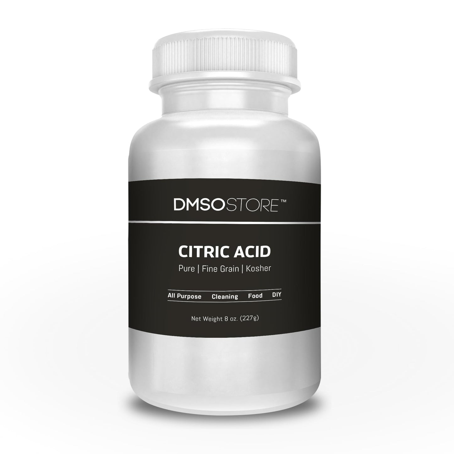 DMSOSTORE 8 oz Pure Citric Acid USP Food Grade, Anhydrous, Fine Grain Powder, Kosher, Non-GMO