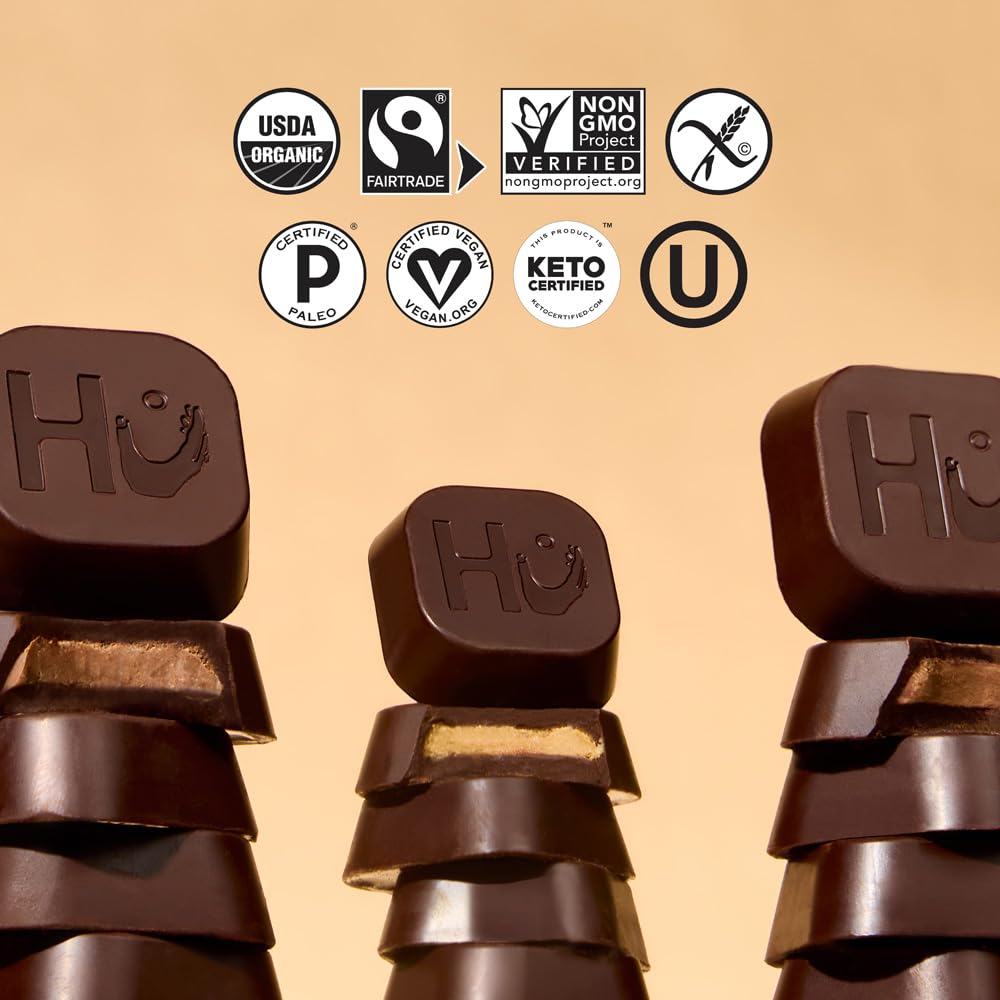 Hu Cashew Butter Dark Chocolate Bites | 1 Pack | Natural Organic Vegan, Gluten Free, Paleo, Non GMO, Fair Trade Dark Chocolate