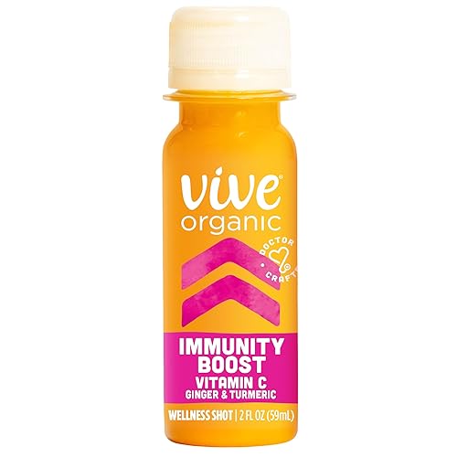 Vive Organic Immunity Boost Vitamin C, Ginger & Turmeric Shot (2oz bottle)