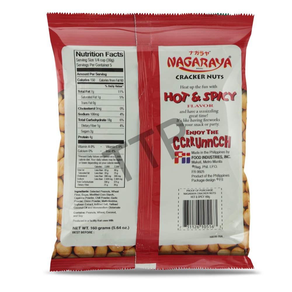 Nagaraya Cracker Nuts Barbecue Pack of 5 (160 G Per Pack)