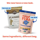 Premium Flaxseed Powder (NEW LOOK!) | Manitoba Flax by Manitoba Milling Co.| 1 lb. bag | 3000 mg Omega-3, Fiber, Plant Protein | Vegan, Non-GMO