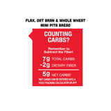 Joseph's Low Carb MINI Pita Bread 6-Pack, Flax, Oat Bran and Whole Wheat, 5g Carbs Per Serving, Fresh Baked (8 Per Pack, 48 MINI Pita Breads Total)