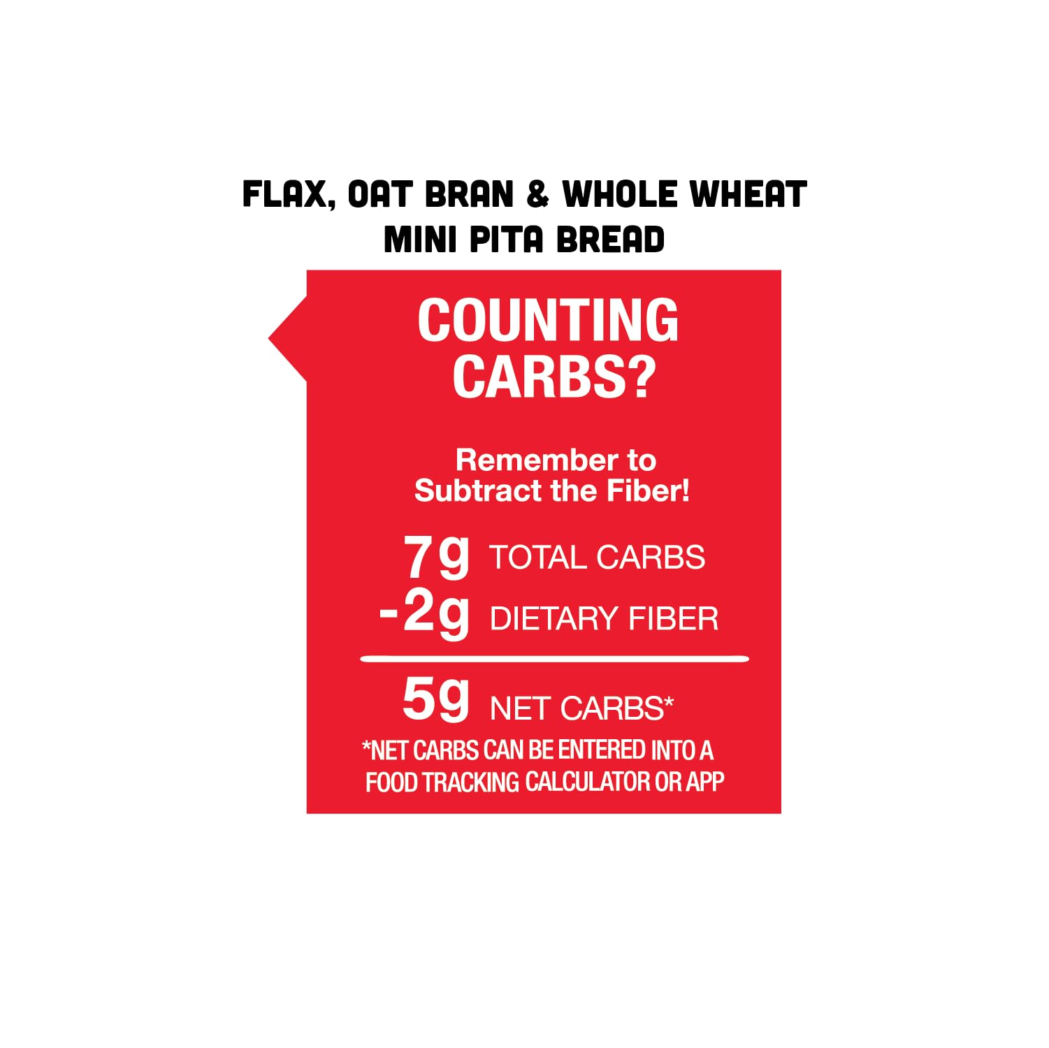Joseph's Low Carb MINI Pita Bread 6-Pack, Flax, Oat Bran and Whole Wheat, 5g Carbs Per Serving, Fresh Baked (8 Per Pack, 48 MINI Pita Breads Total)