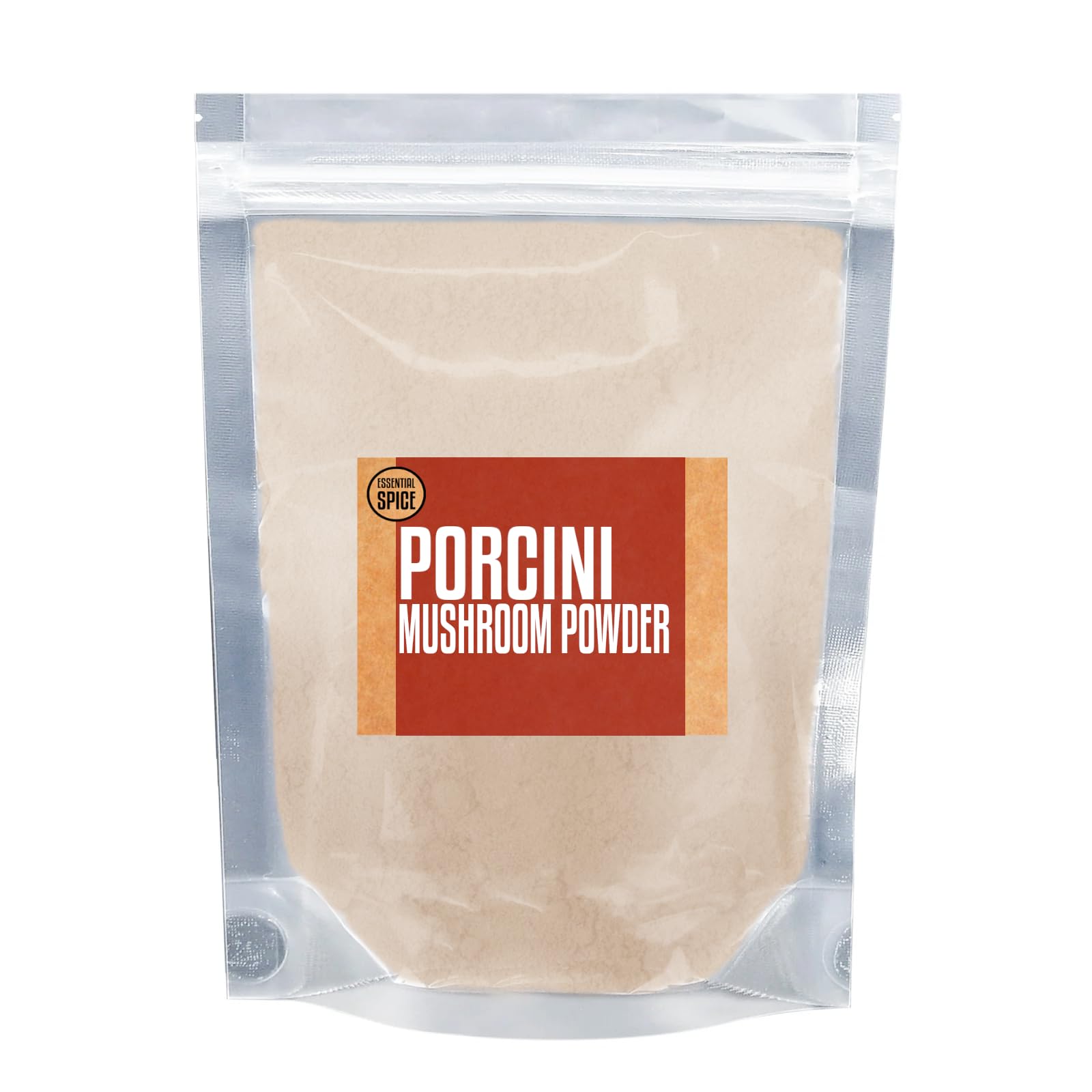 Essential Spice Porcini Mushroom Powder - Bold Umami-Rich Flavor, Finely Ground - Ideal for Risottos, Sauces, Rubs, Soups & Gourmet Seasoning - 100%
