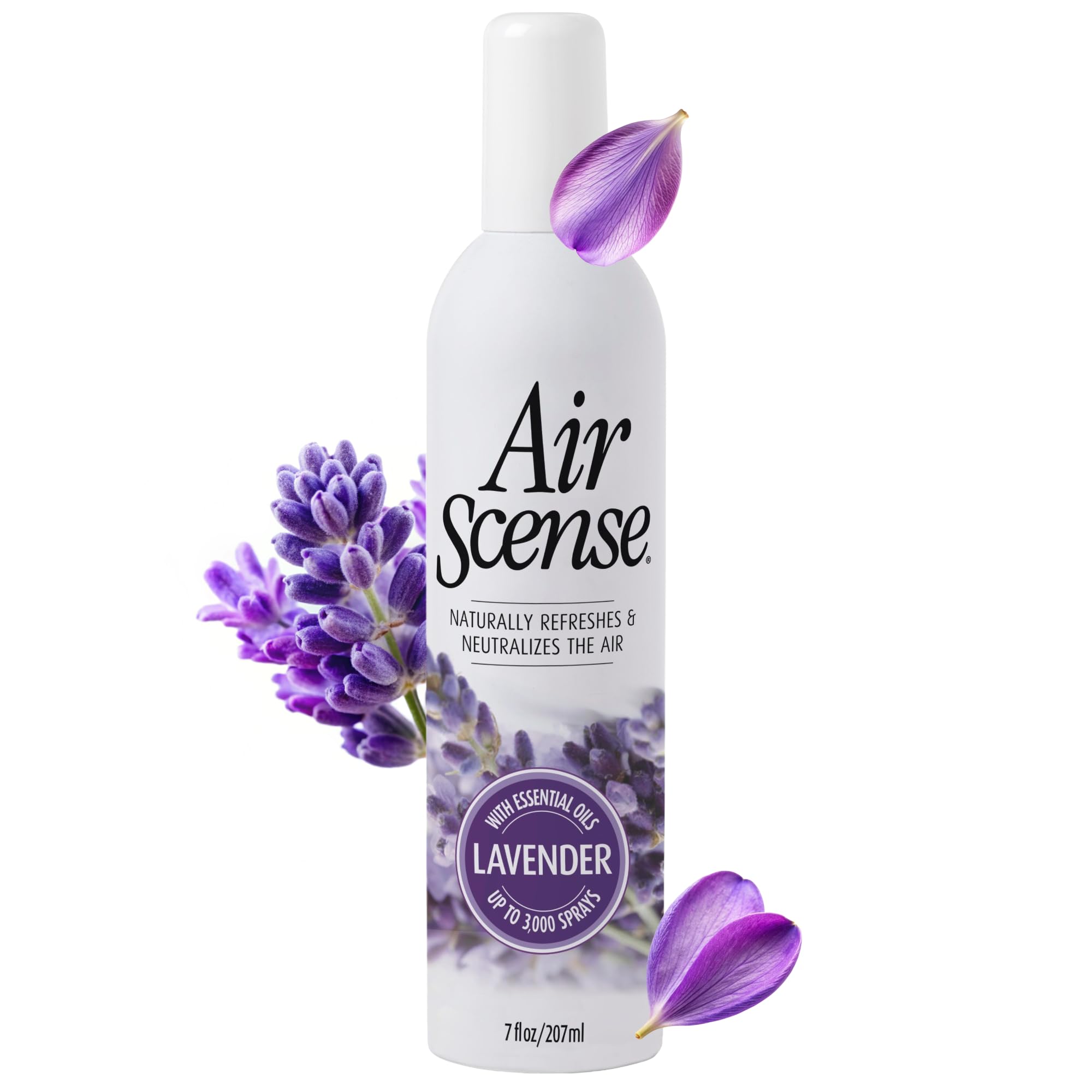Air Scense Air Freshener Deodorizer Room Spray for Bathroom & Home, Essential Oils, Natural Lavender - 7 fl oz (1-Pack)