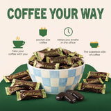 Dark Coffee Candy, Rich and Creamy Gourmet Hard Candy, Authentic Brazilian Coffee Flavor, Individually Wrapped, Resealable Bag, The Snackery (Coffee,1