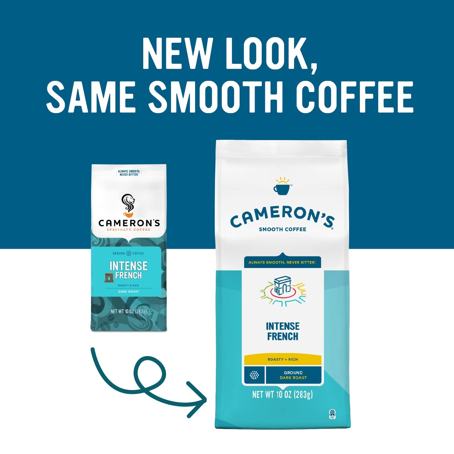 Cameron's Coffee Intense French Ground Coffee, Dark Roast, 100% Arabica, 10-Ounce Bag, (Pack of 1)