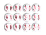 24 pc - Sport Theme Edible Sugar Cake Cupcake Cookie Toppers Decorations (Baseball)