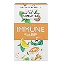 Ahmad Tea Herbal Tea, Lemon, Ginger, Turmeric, & Vitamin C 'Immune' Natural Benefits Teabags, 20 ct (Pack of 6) - Decaffeinated & Sugar-Free